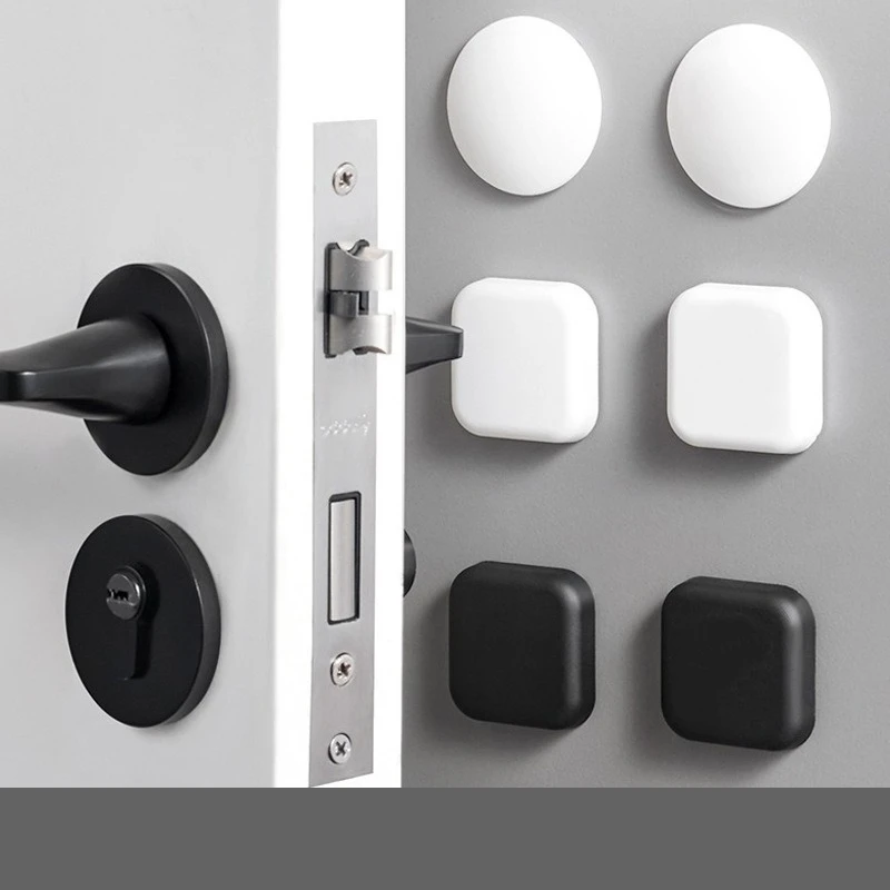 10PCS Thickened Silicone Door Handle Bumper Pad Self Adhesive Wall Protector Mute Anti Collision Door Stopper for Home Bathroom