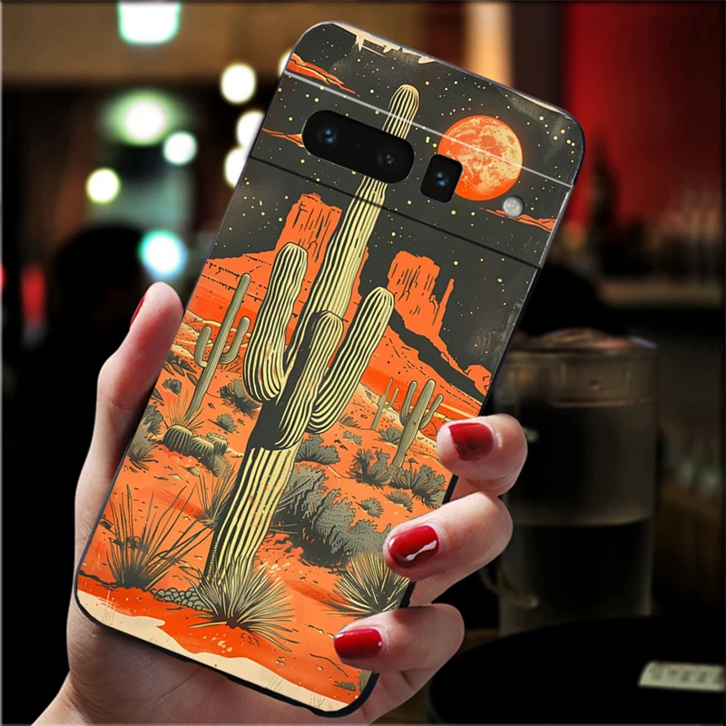 

Phone Case For Google Pixel 10 9 Pro XL 9A 8 7 6 Pro Pixel 8A 7A 6A Pixel 8 7 6 5 Cactus Flower Case