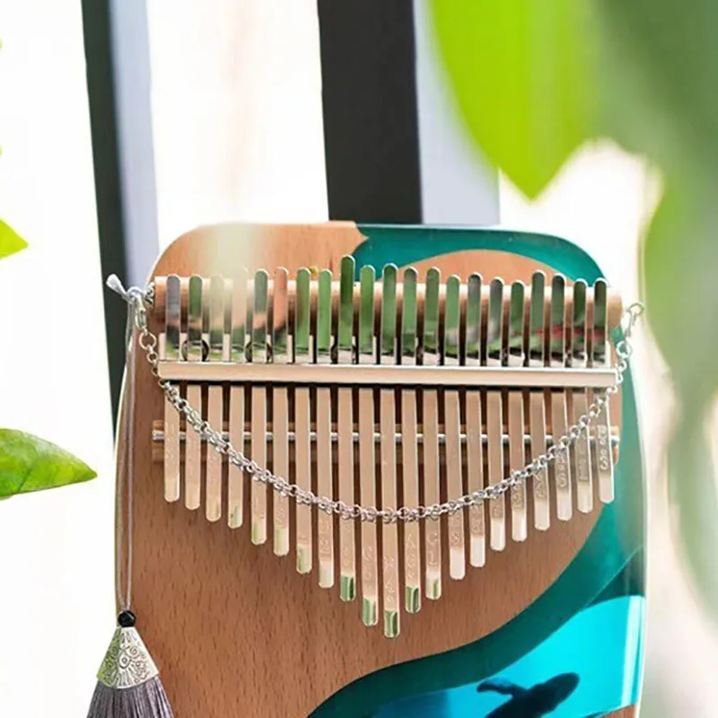 Resin Epoxy Wooden Instrument, Kalimba Caliber, 17Keys, 21Keys, Professional Music Keyboard, Percussion, Funny Gifts, Mini