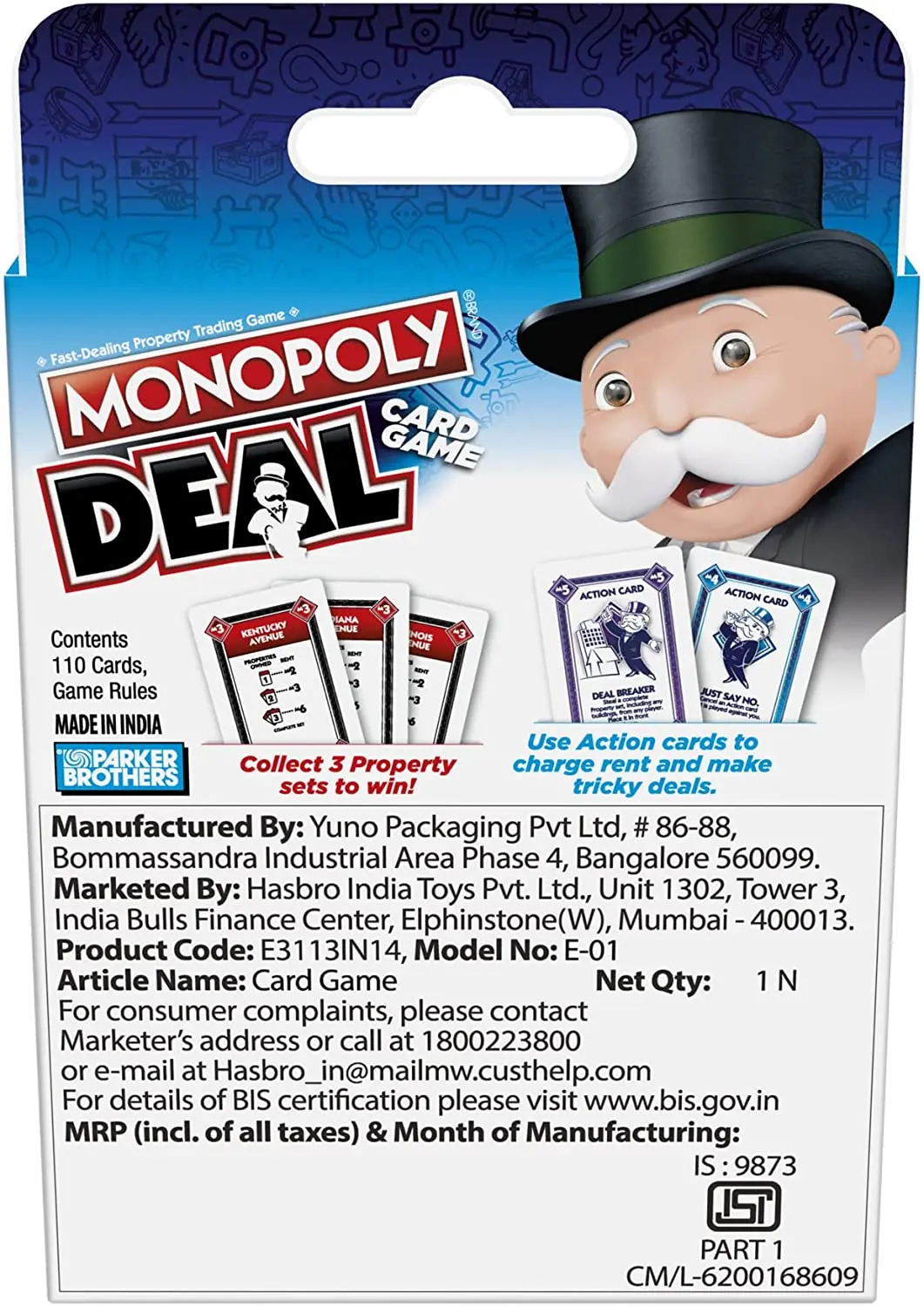 Original Hasbro Monopoly Deal Games Playing-cards Table Board Logic Learn Birthday Kids Game Toys for Family Adult Fast Dealing