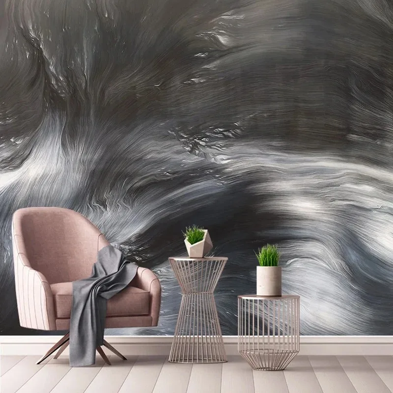 3D Abstract Black & White Lines Wall Mural Modern Art Wallpaper for Living Room Bedroom TV Background Wall Decor Painting