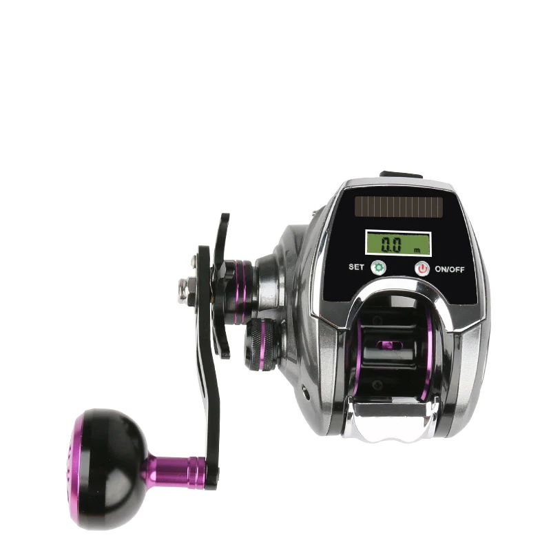 6+1bb 8.0: 1 Gear Ratio 10kg Max Drag Digital Display Drop Wheel Baitcasting Fishing Reel