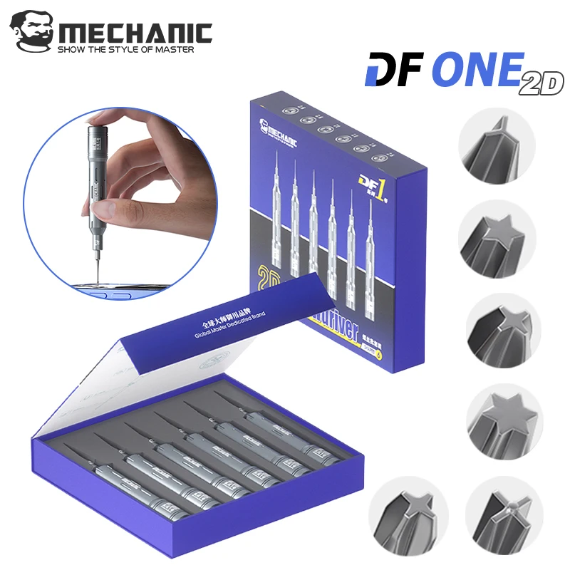 

【MECHANIC】 DFONE 2D Precision Screwdriver Hardness Steel Disassembly Tools Kit For Mobile Phone computer Repair