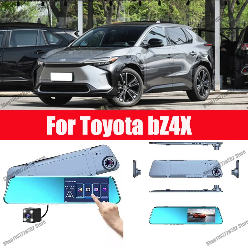 

For Toyota BZ4X Carplay Android GPS Dash Cam AUX FM Radio Dashcam Car Camera Stream RearView Mirror Drive Recorder