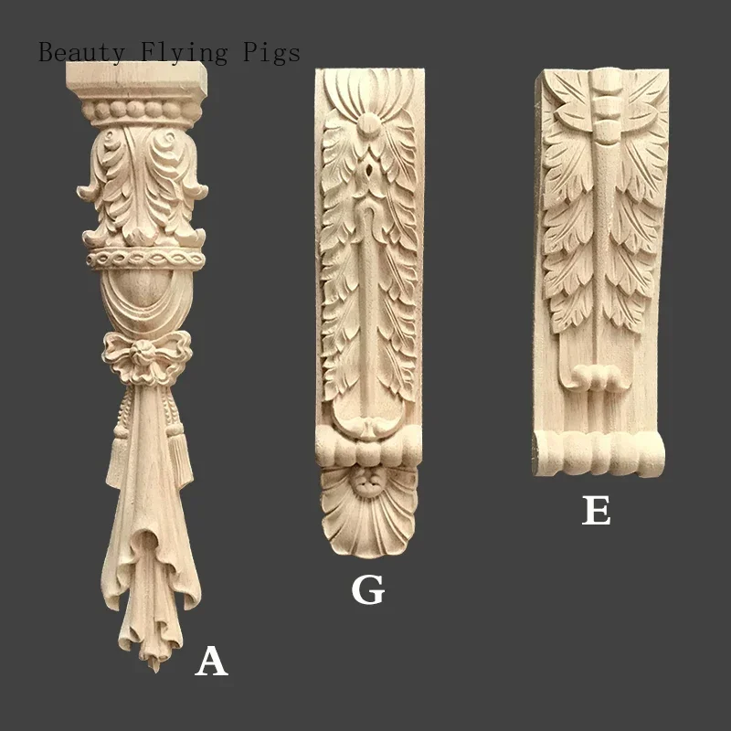 Dropshipping  classic Roman column solid carved carving decoration Chinese stud beam support beam furniture fireplace cabinet