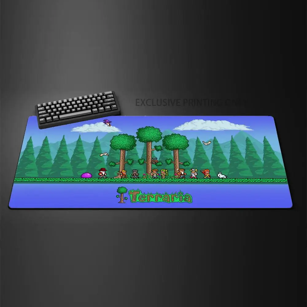 Gamer Keyboard Pad Terraria Desk Protector Mouse Gaming Pc Accessories Mousepad Mat Xxl Large Extended Mice Keyboards Computer