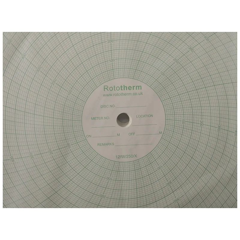 ROTOTHERM 12inch recorder chart paper 12/W/250/X