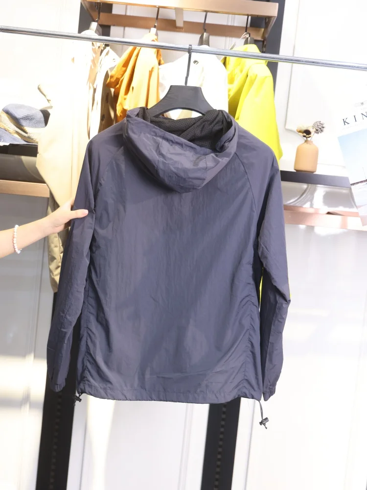 

DongJia Мужская модная простая удобная куртка с капюшоном Jaet 202, весна-осень, подходит для подставки из нейлонового волокна, маслостойкая, Long Sve