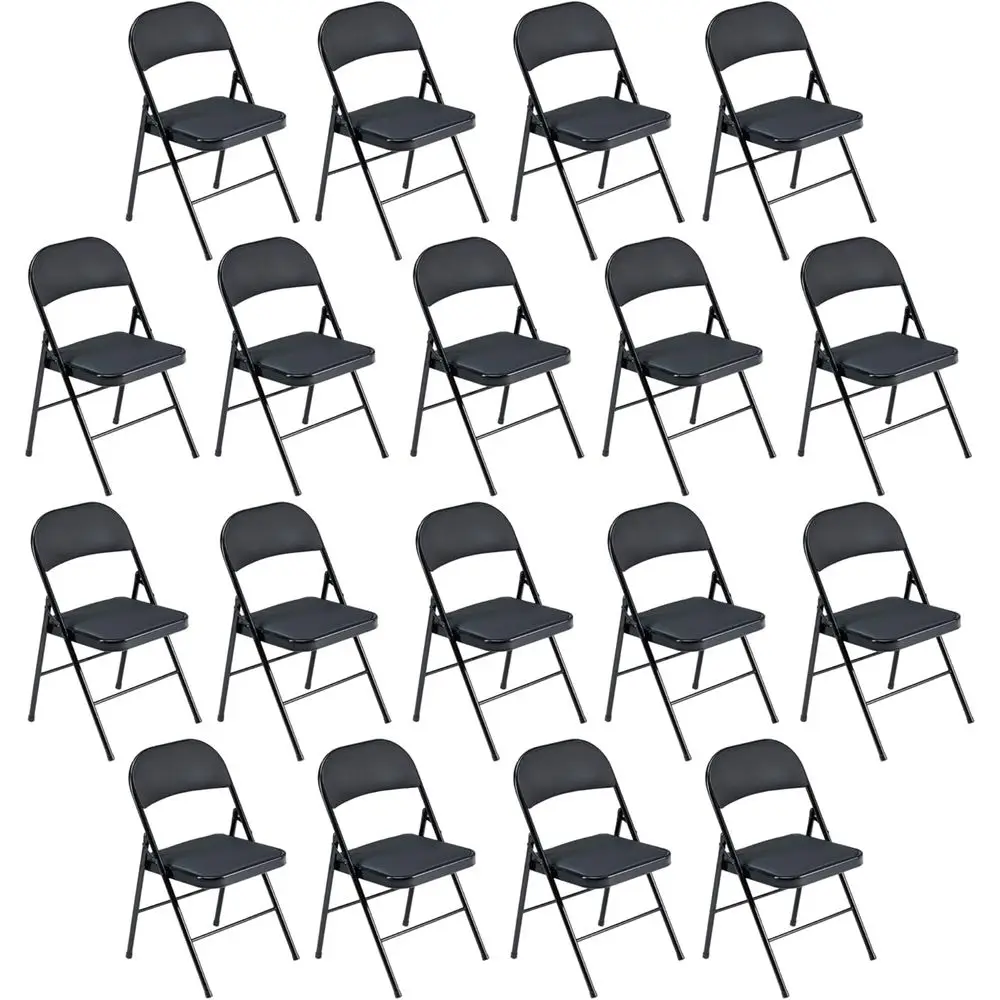

Штабелируемые мягкие уличные/внутренние стулья для свадеб, вечеринок — грузоподъемность 330 фунтов, черные