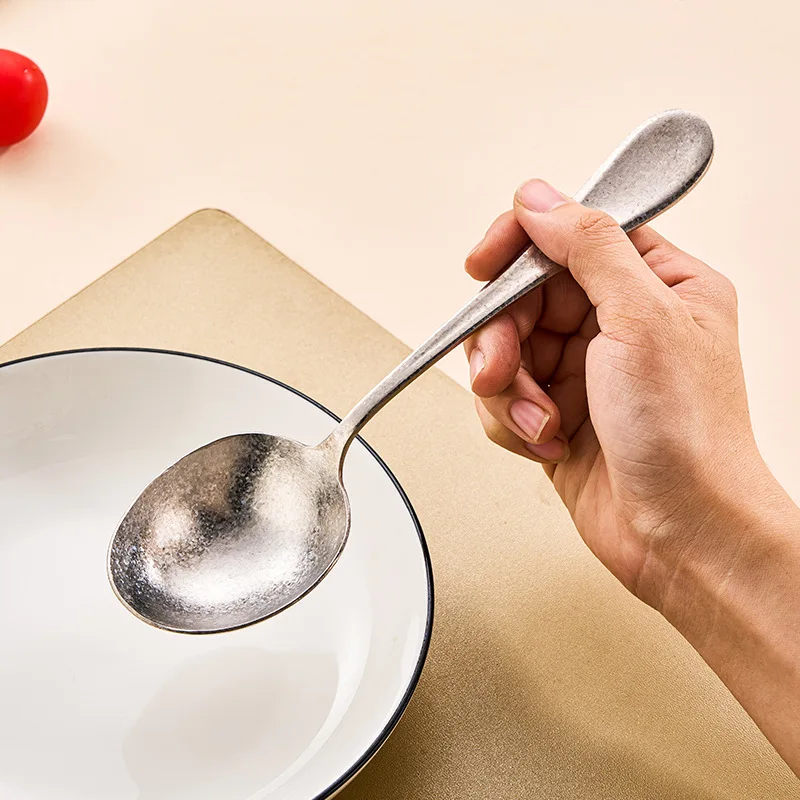 Pure Titanium Spoon Crystalline Titanium Soup Spoon New Household Children's Tableware Kitchen Long Handle Thickened Soup Ladle