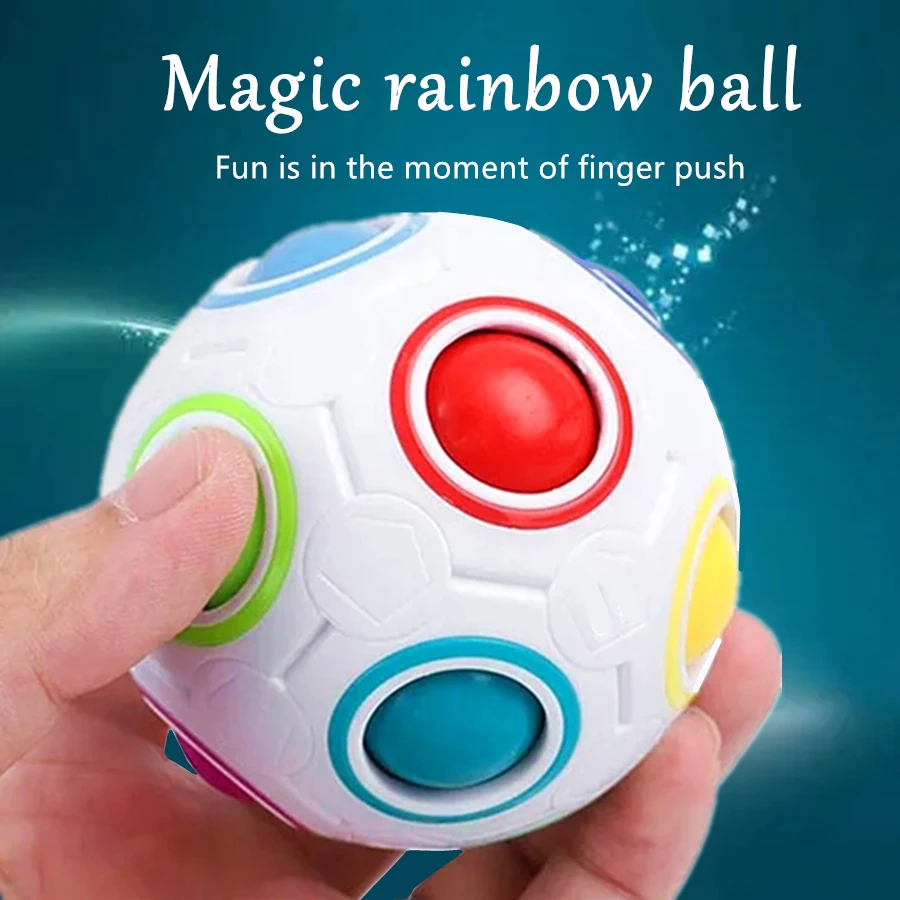 Magic Spheric Cube Rainbow Ball Puzzles Learning Educational Toys For Children Adult Office Anti Stress decompression Creative