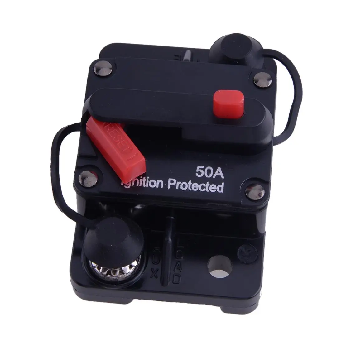 

Car Marine Inline 12 Volt 50 Amp Power Circuit Breaker Manual Reset Stereo Audio Fuse Holder