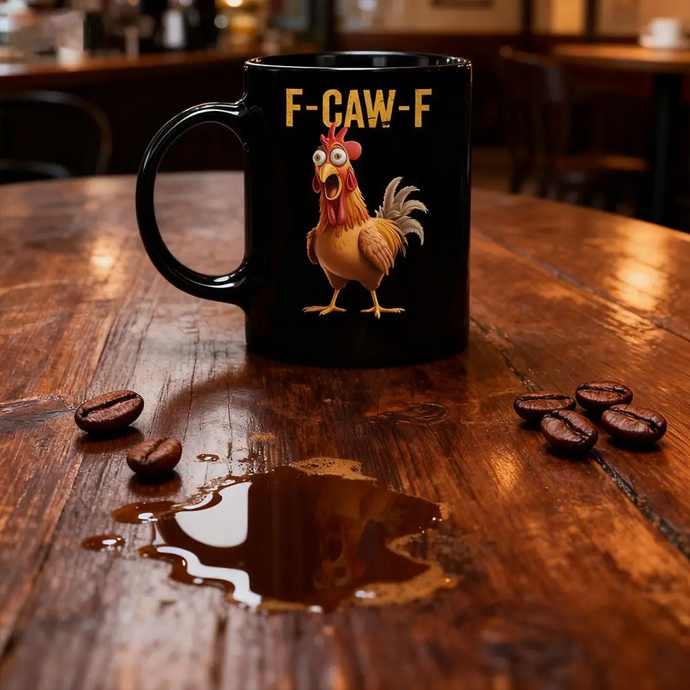 

Funny F-Caw-F Chicken FCAWF Mug Fun Tea Cup Gift For Women Men ﻿Funny Chicken Coffee Cup N8P7