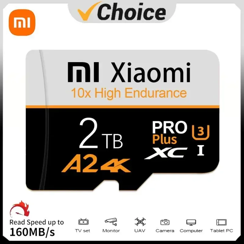 Scheda di memoria originale Xiaomi 1TB Micro TF SD Card TF/SD 128GB 256GB 512GB Mini scheda di memoria Class10 per fotocamera/telefono 2024 NUOVO