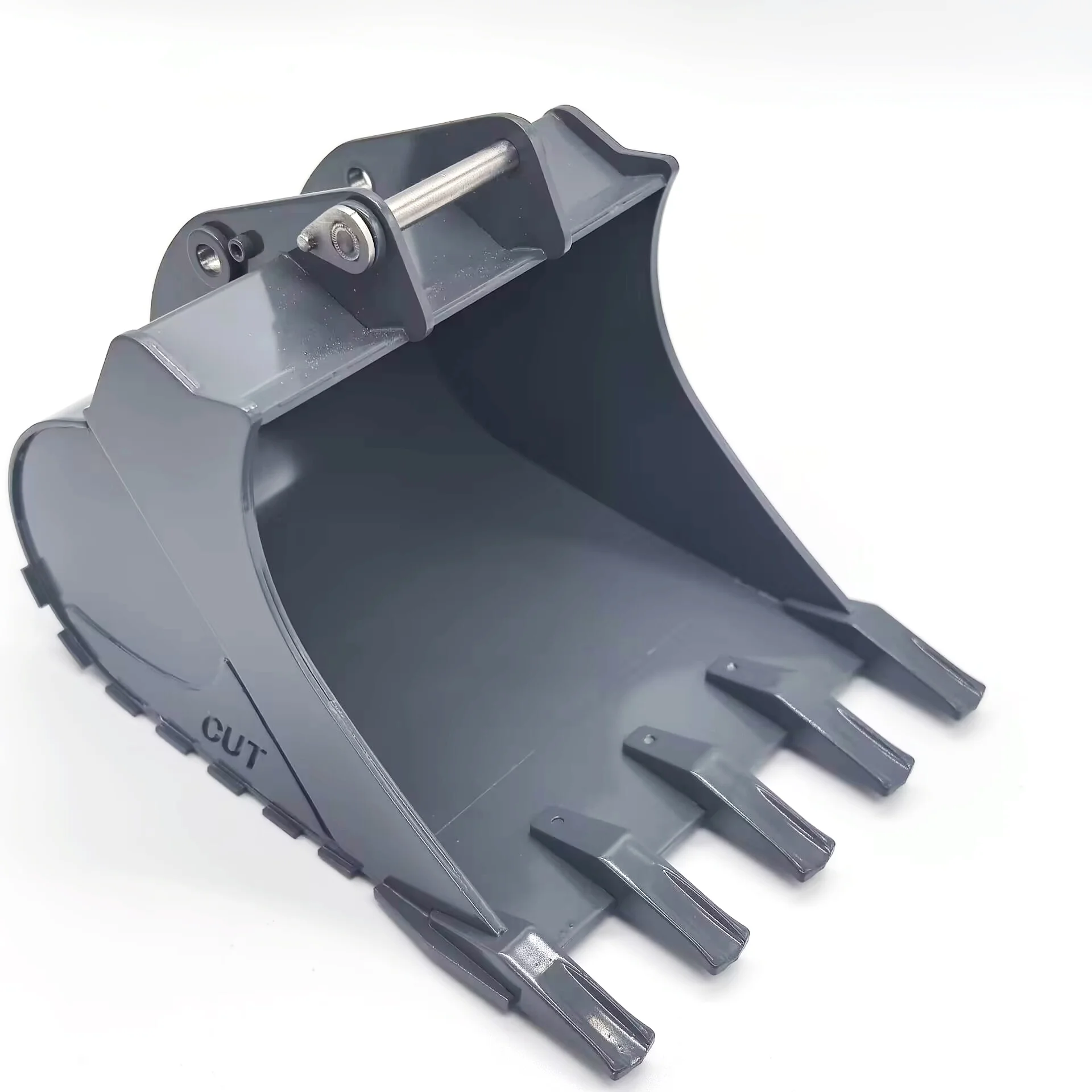 RC 1/14 JDM Model Wide Bucket with Toothed for Tamiya Hydraulic Excavator Loader Dump Truck for VOLVO Trailer Tipper DIY Parts