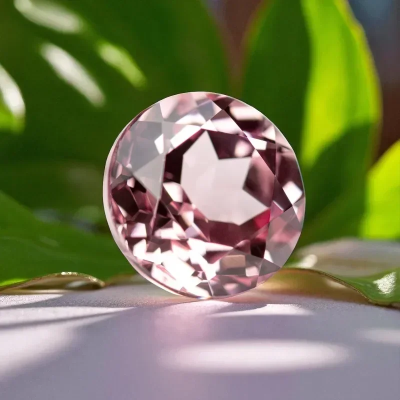 

Morgan Pink Lab Grown Sapphire Round Cut VVS1 Artificial Gemstone for DIY Jewelry Making Materials Selectable Certificate