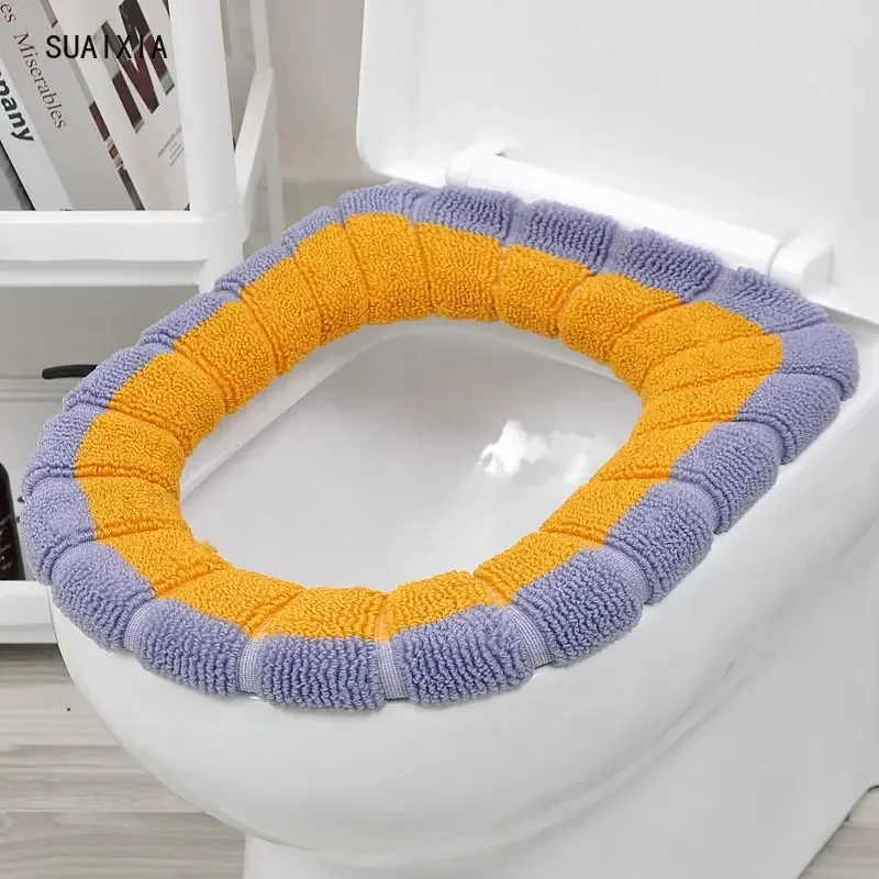 Universal Four Seasons Thickened Househol Soft Mat Autumn Winter Toilet Cover Toilet Seat Cushion Thick Plush Warm Pads