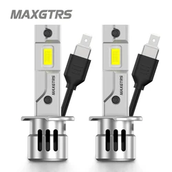 2Pcs Canbus H1 LED Headlight with Fan 55W 20000LM 16-CSP CHIP Car Bulb Plug and Play Turbo H1 360 Mini 6500K High Beam 12V