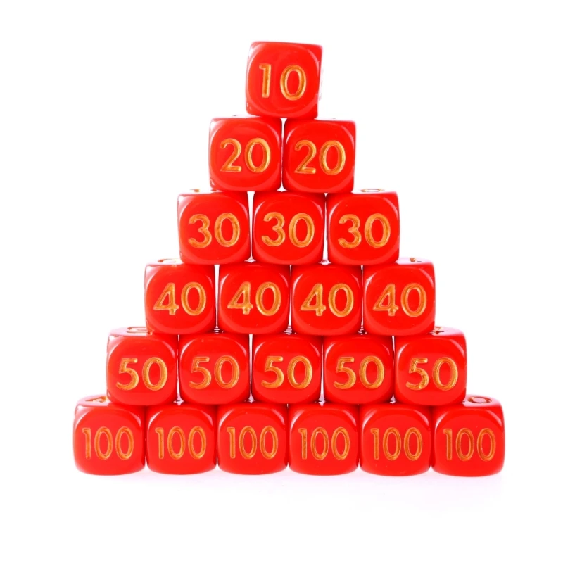 50Pcs Animation Character Damage Counter Dices Role Playing Game Dices Acrylic 6 Sided Dices Game Scoring Damage Counter