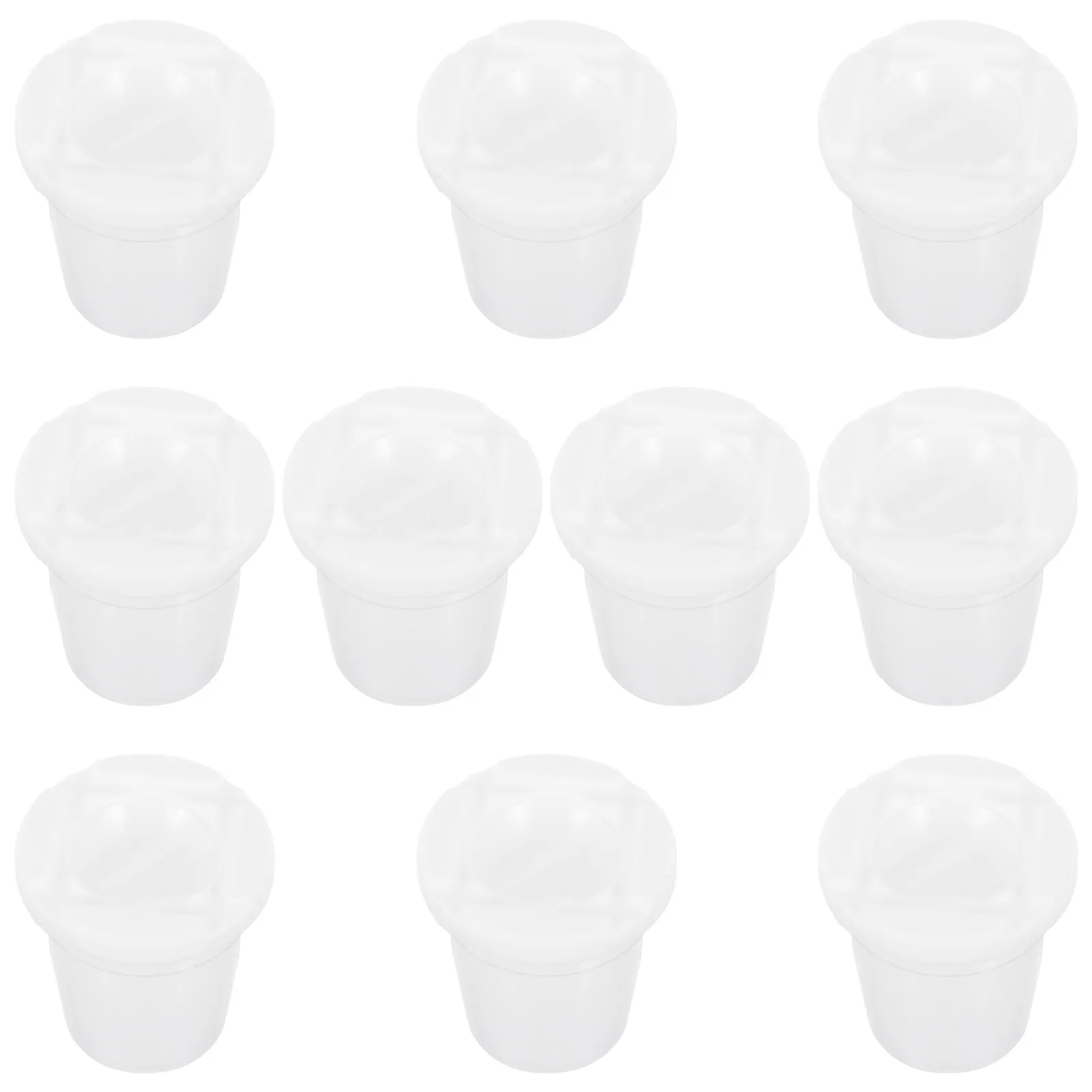 10Pcs Spill Proof Paint Cups Reusable Plastic Paint Pots with Lids for Preschooler Water Cups Painting Brush Washing Classroom