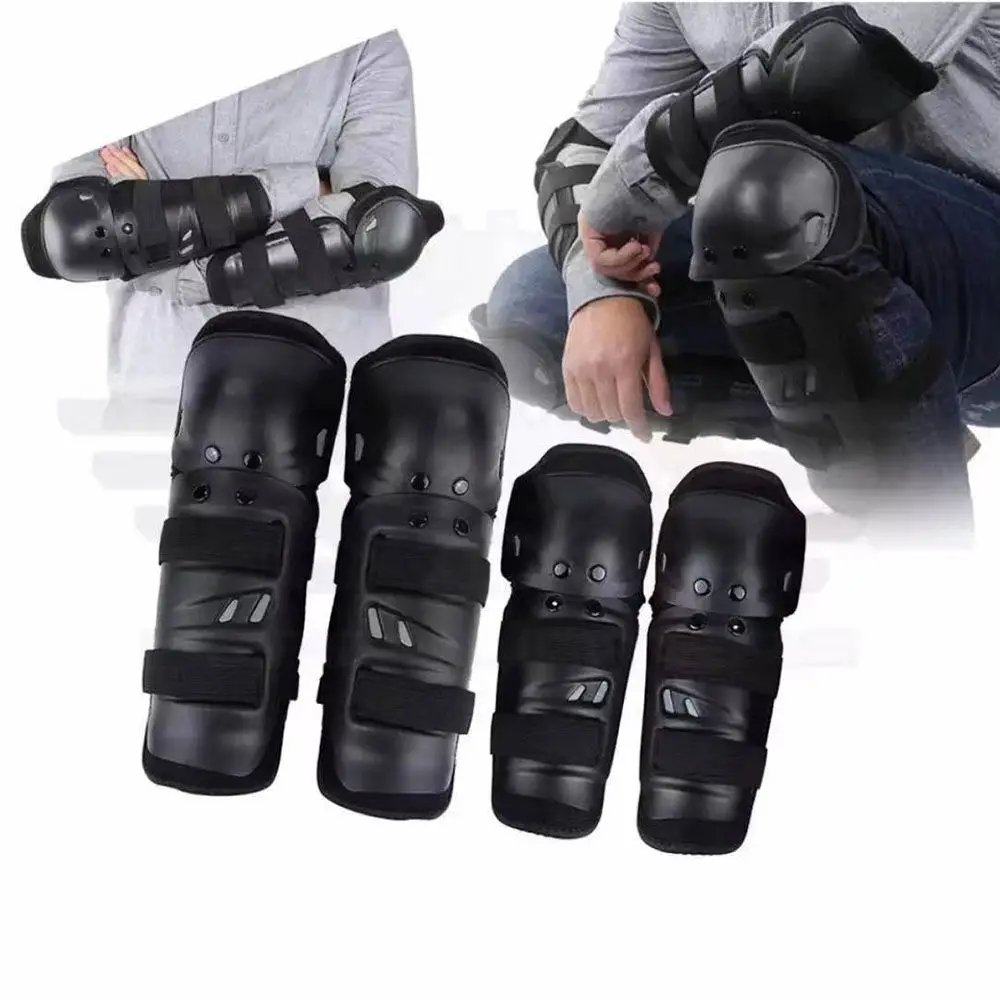 4pcs/set Elbow Pads For Motorcycle Racing Racing Car Cycling Equipment Knee Pads And Elbow Pads Set Protective Gear Four in one