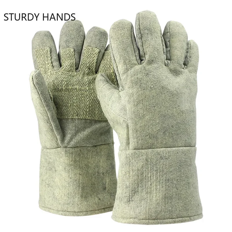 1Pair Kitchen Microwave Oven Anti High Temperature Resistance Gloves Thermal Heat Insulation Gloves  Barbecue Anti-scald Gloves