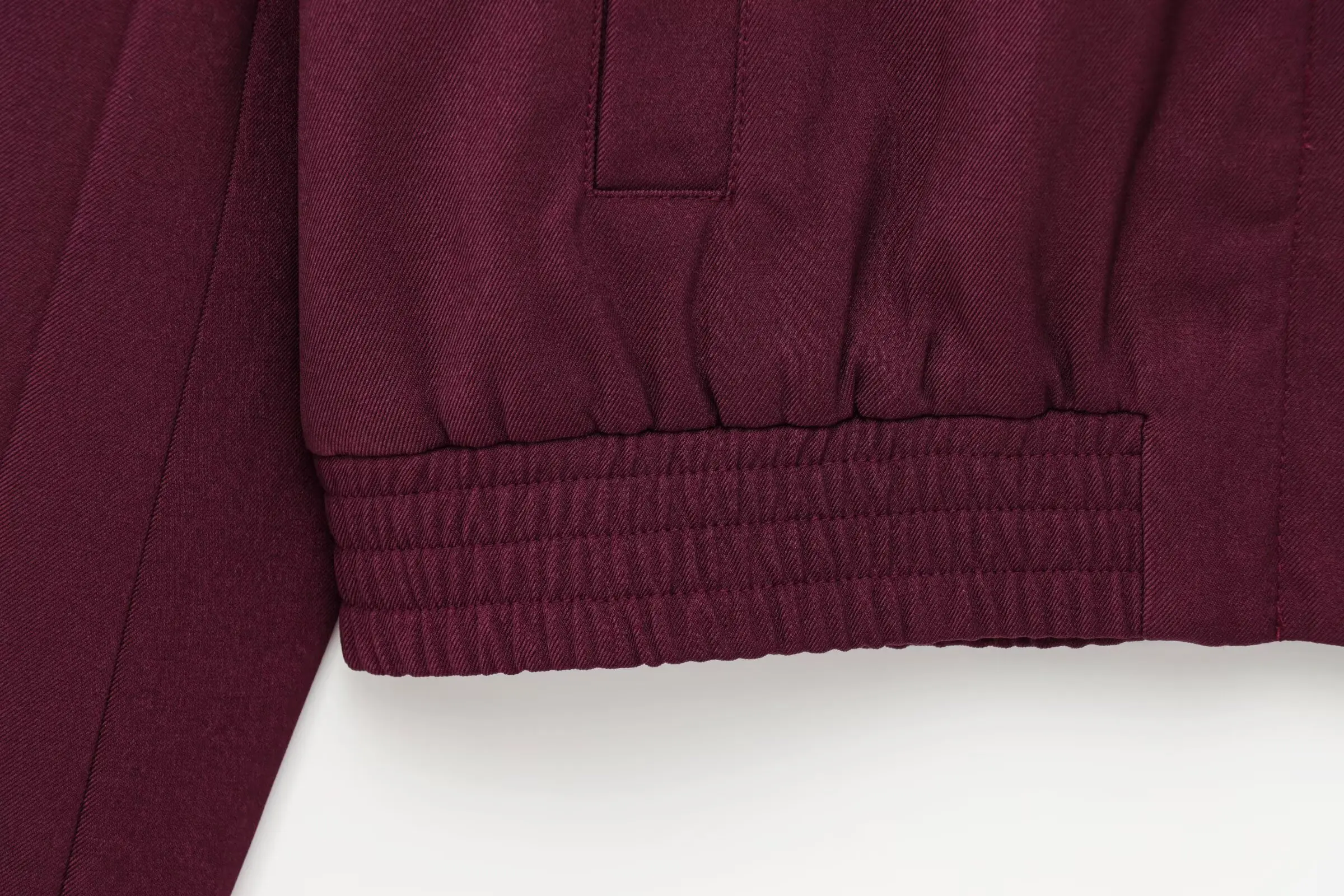 PB&ZA レディース ファッション セット バーガンディ スタンドカラー ジャケット ポケットとプリーツ ワイドレッグ パンツ付き AliExpress で販売