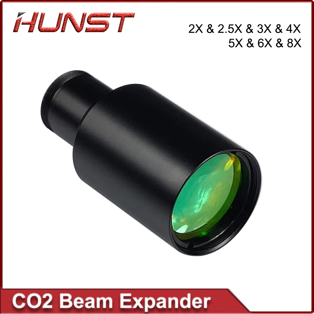 HUNST CO2 Laser Beam Expander 1.5X - 8X Beam Expansion Ratio M22*0.75 Lens Optics for CO2 10600nm Laser Marking Machine