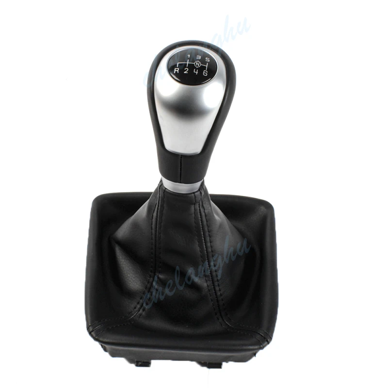 6 Speed Gear Shift Knob With PU Leather Boot For Benz W176 W213 W205 2016 2017 2018 2019 2020 2021 Car Accessories