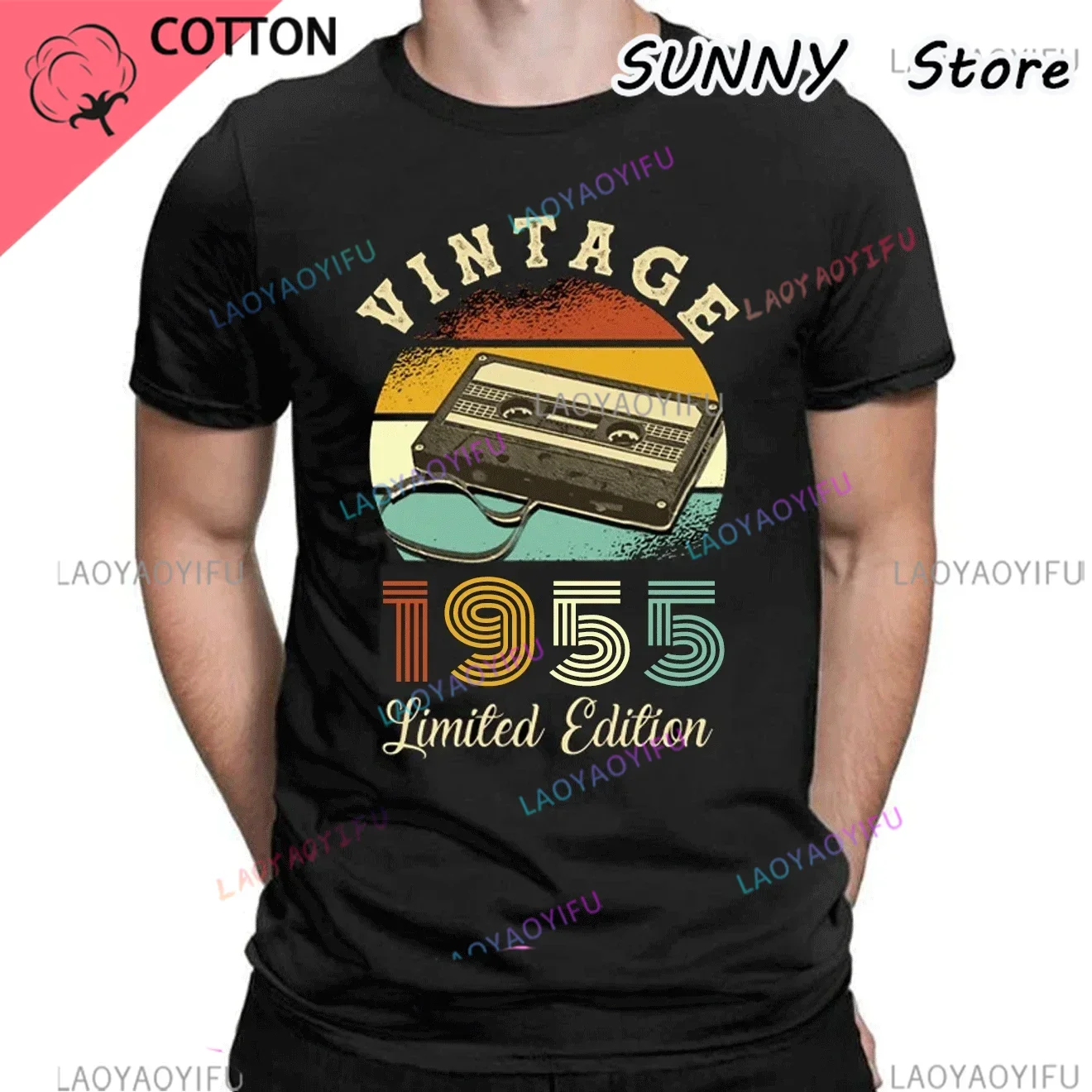 Made in 1955 Old 69th Birthday  T Shirts Limited Edition Born in 1955 69 Years Old back T Shirts Dad and Grandpa Casual T-shirt