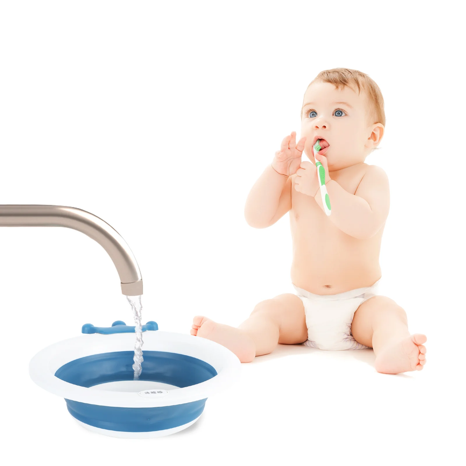 Lavabo Pliable pour Enfant et Bébé, Bassin pour Livres, Visage de Pied