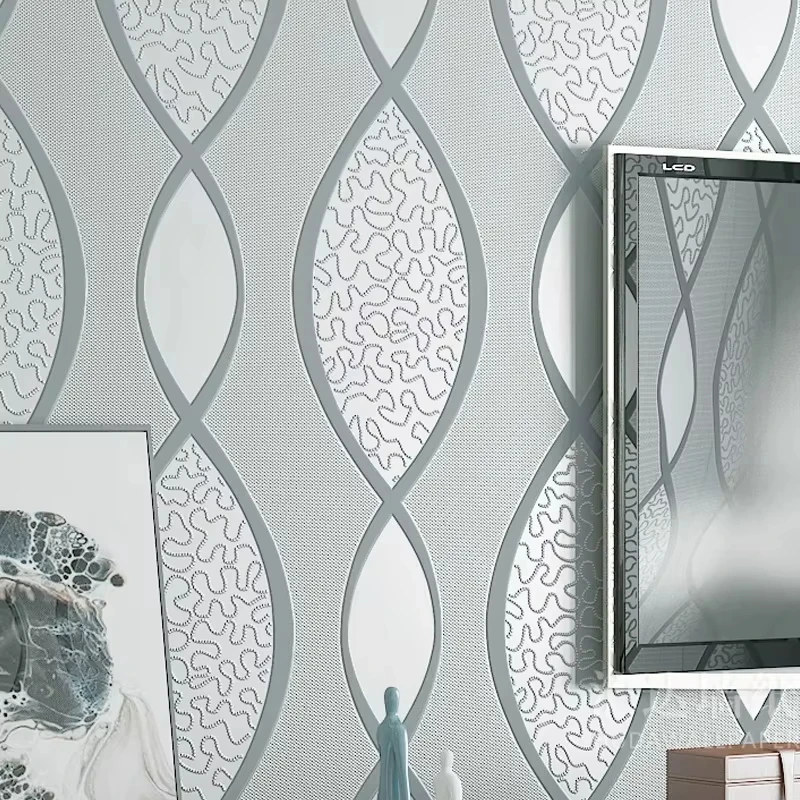 

Нетканые обои с эффектом водной ряби для спальни и гостиной, несамоклеящиеся, для фоновой стены за телевизором, декор для дома, Обои