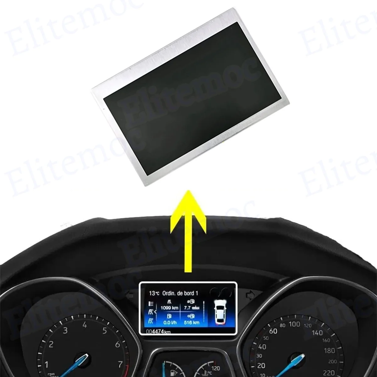

LCD Display Screen LQ042T5DZ11 for Ford Focus Escape F-150 C-MAX Kuga 2011-2013 2016-2018 Speedometer Cluster 150MPH Replacement