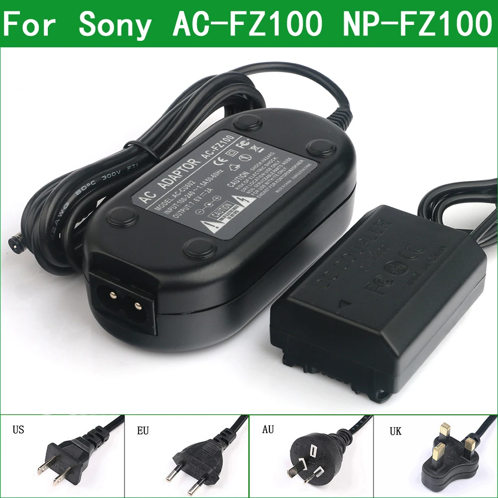 

AC-FZ100 NP-FZ100 Dummy Battery Adapter DC Coupler kit for Sony Alpha 1 6600 7C 7 III 7R III 7R IV 7S III 7 IV 9 9 II ILME-FX3