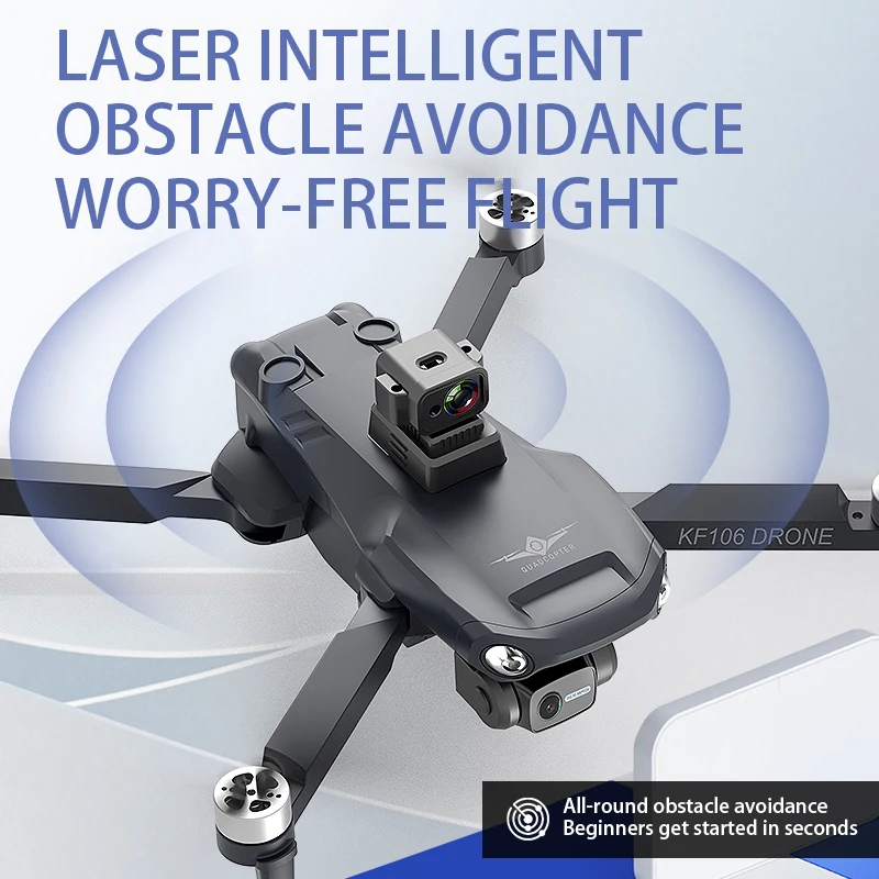 2022 NEW KF106 Max Drone 8K Professional 5G WIFI Dron HD Camera Anti-Shake 3-Axis Gimbal Brushless Motor RC Foldable Quadcopter