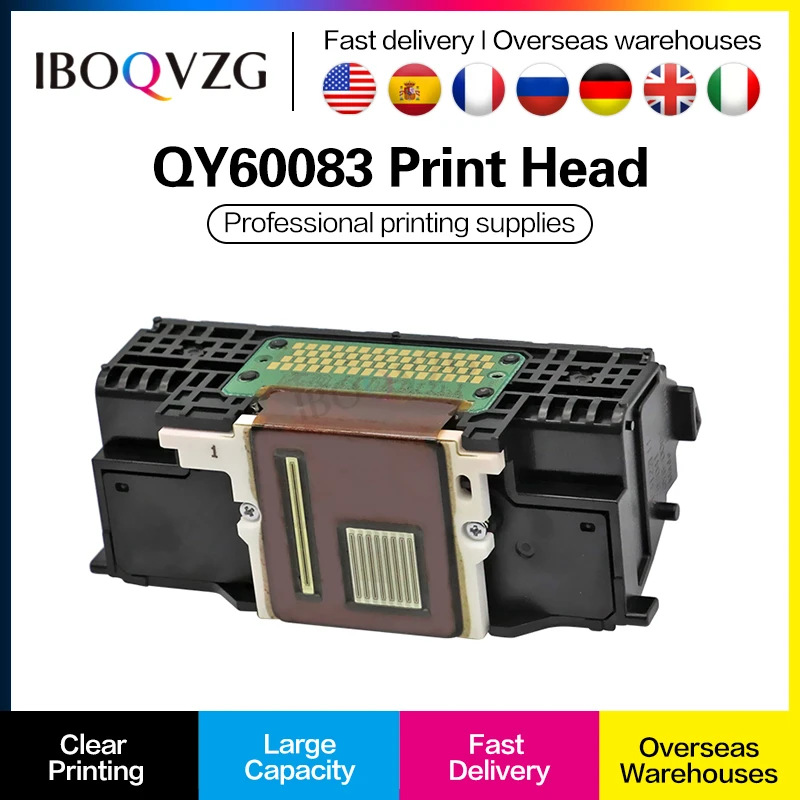 IBOQVZG QY60083 Printhead Printer For Canon MG6310 MG6320 MG6350 MG6380 MG7120 MG7150 MG7180 iP8720 iP8750 iP8780 MG7140 MG7550