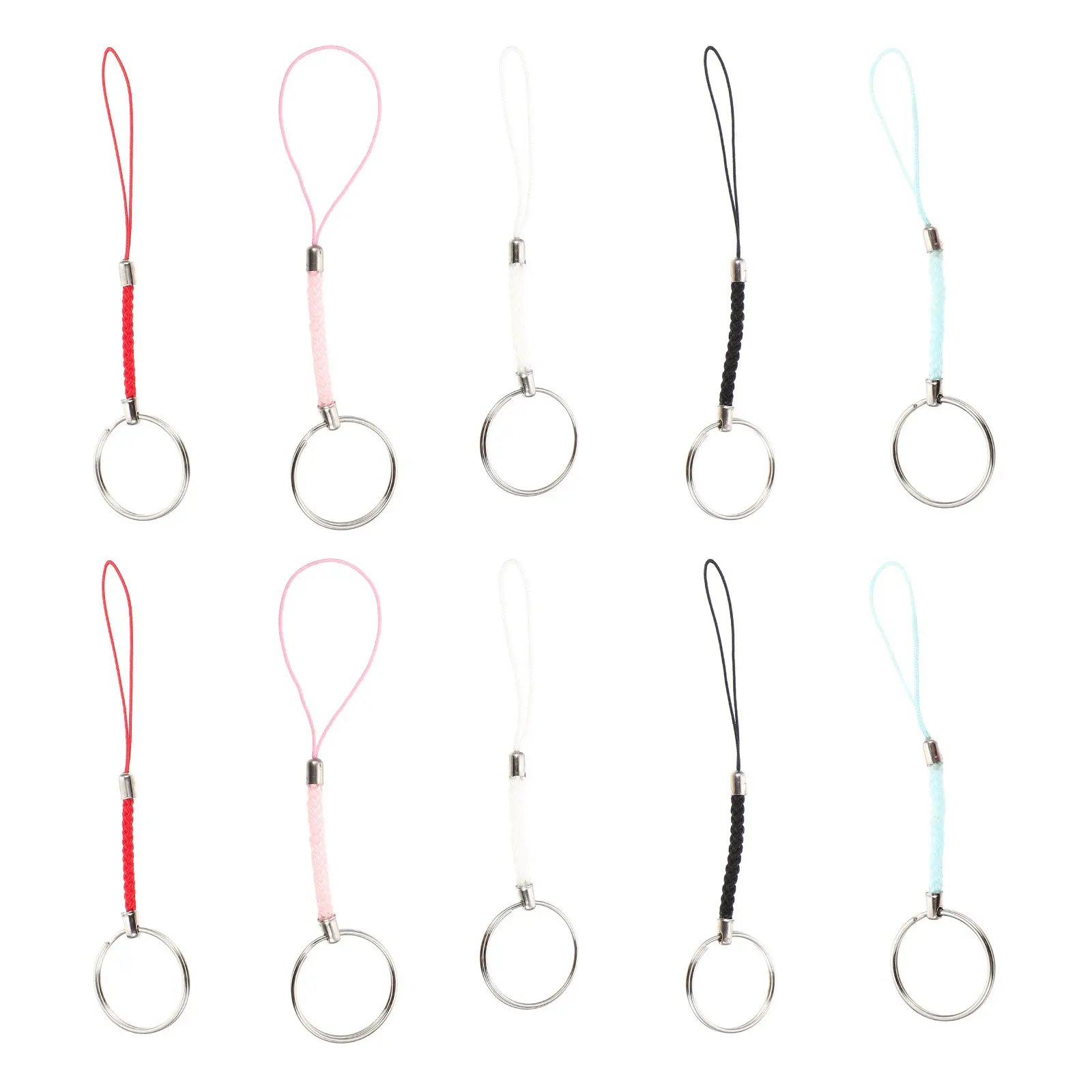 50Pcs Metal Key Ring Pendants Strong Rustproof DIY Keychain Charms for Bag Decor Phone Straps Jewelry Making