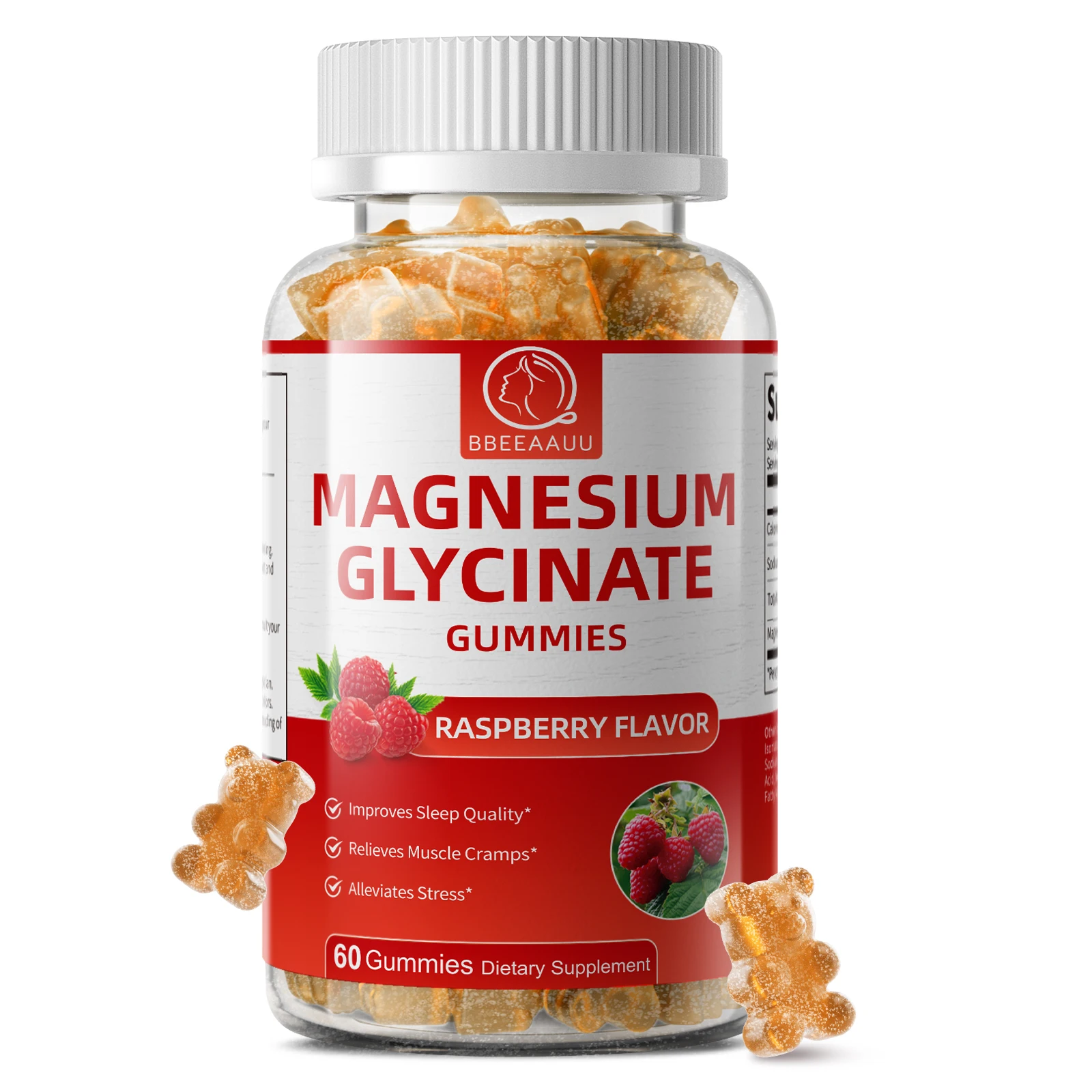 BBEEAAUU 500MG Magnesium Glycinate Gummies Help Sleep Improve Body Immunity Adjust Sleep Sleep Health Improve Insomnia
