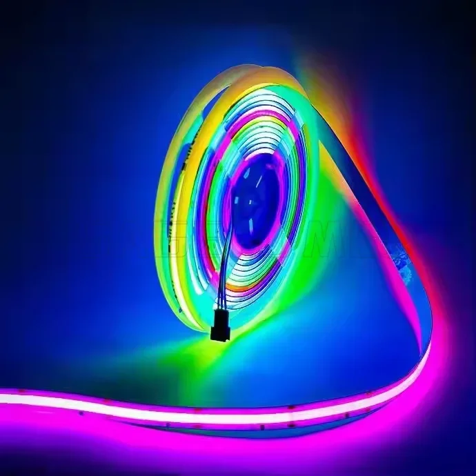 النيون LED قطاع ضوء 784 المصابيح/م WS2814 DC24V RGBIC النيون حبل ضوء DIY RGB حلم اللون مطاردة شريط إضاءة ديكوريّة للمنزل