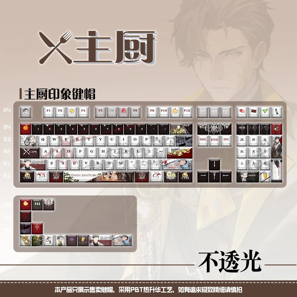 Head Chef Keycaps 122 Keys Final Fantasy VII Rebirth Keycap PBT DYE-Sub Cherry for Mechanical Keyboards Made68 Mad68 Wooting60