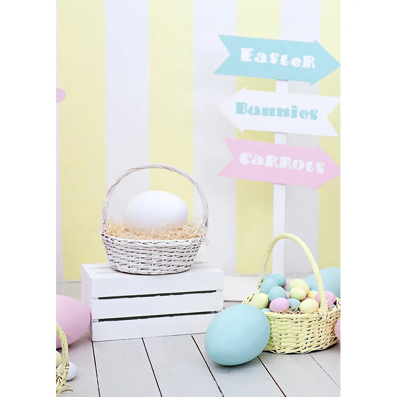 Easter Eggs Rabbit Photography Backdrops Photo Studio Props Spring Flowers Child Baby Portrait Photo Backdrops  21430 CJ-02