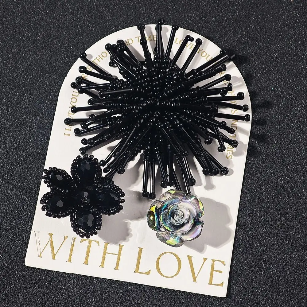 3pcs/set Flower Bead Chain Crystal Shoe Charms Sparkling Handmade Jelly Flower Charm Tassel Pearl Elegant Heavy Work Shoe Clips