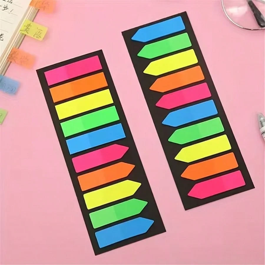 1 pack/200 sheets of high-quality multi-color memo paper paste notes, bookmark marking sticker paper