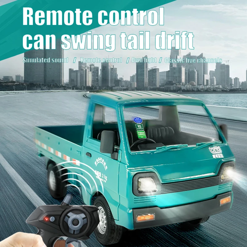 2.4G RC Car 1:16 Remote Controlled Cargo Truck with LED Lights for Boys Girls - Birthday Christmas Gift