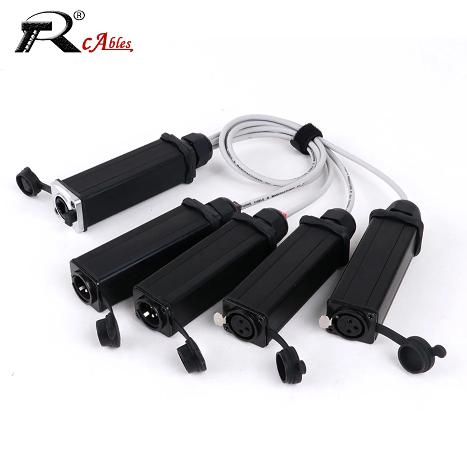 

1PC 0.5-10M 4-Channel 3-Pin XLR Audio and DMX over RJ45 CAT5 STP Network Cable Extender Splitter,DMX512 Network Signal Extender