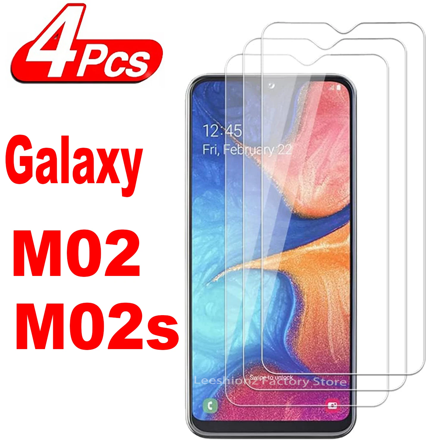 

2/4 шт. Защитное стекло для экрана Samsung Galaxy M02 M02s пленка из закаленного стекла