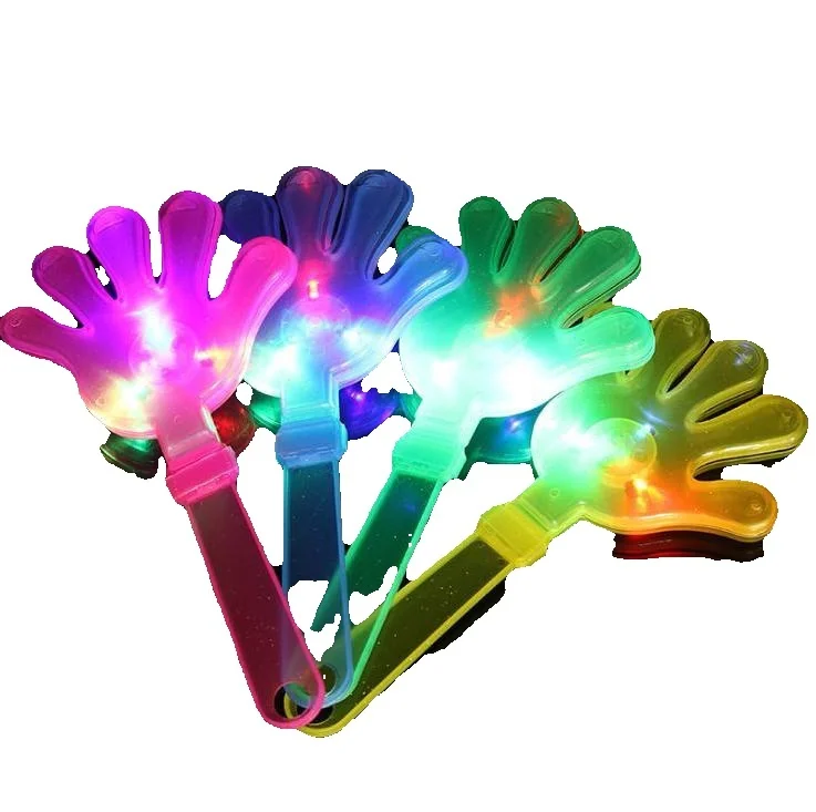 Led Light Up Hand Clapper Concert Party Bar Supplies Novelty Flashing Hand Shot Led Palm Slapper Kids Electronic Wholesale