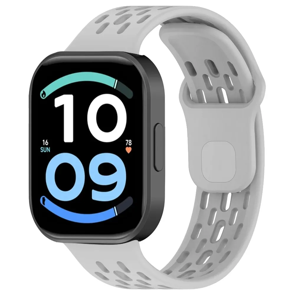 Sport-Silikonarmband für Redmi Watch 6 Active-6 Lite/6 5 4 Atmungsaktiver Stil Verstellbares Armband für Xiaomi Mi Band 10-9-8 Pro – Detail 15