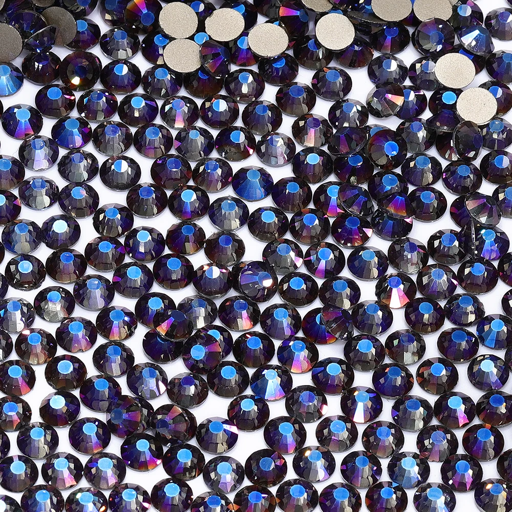 SS3-SS30 متعدد الحجم البنفسجي الماس بريق الزجاج الراين عالية الجودة فلاتبس كريستال لمسمار الفن الحرف DIY بها بنفسك الديكور #2