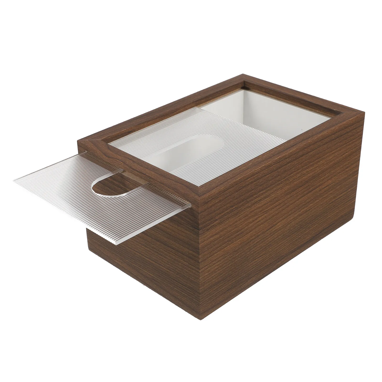 

Wood Large Deluxe Tissue Box Cover Walnut Finish Rectangular Wooden Tissue Box Holder Dispenser Organizer for Bathroom Bedroom